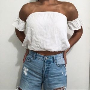 RARE Brandy Melville Cold Shoulder Top